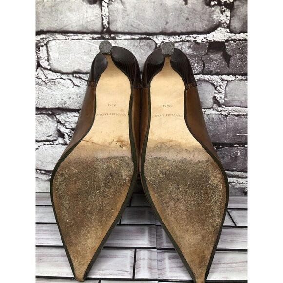 Max Studio Quibble Brown Leather Pointed Tassel High Heels Women Sz 8.5M US/39EU - Picture 13 of 16